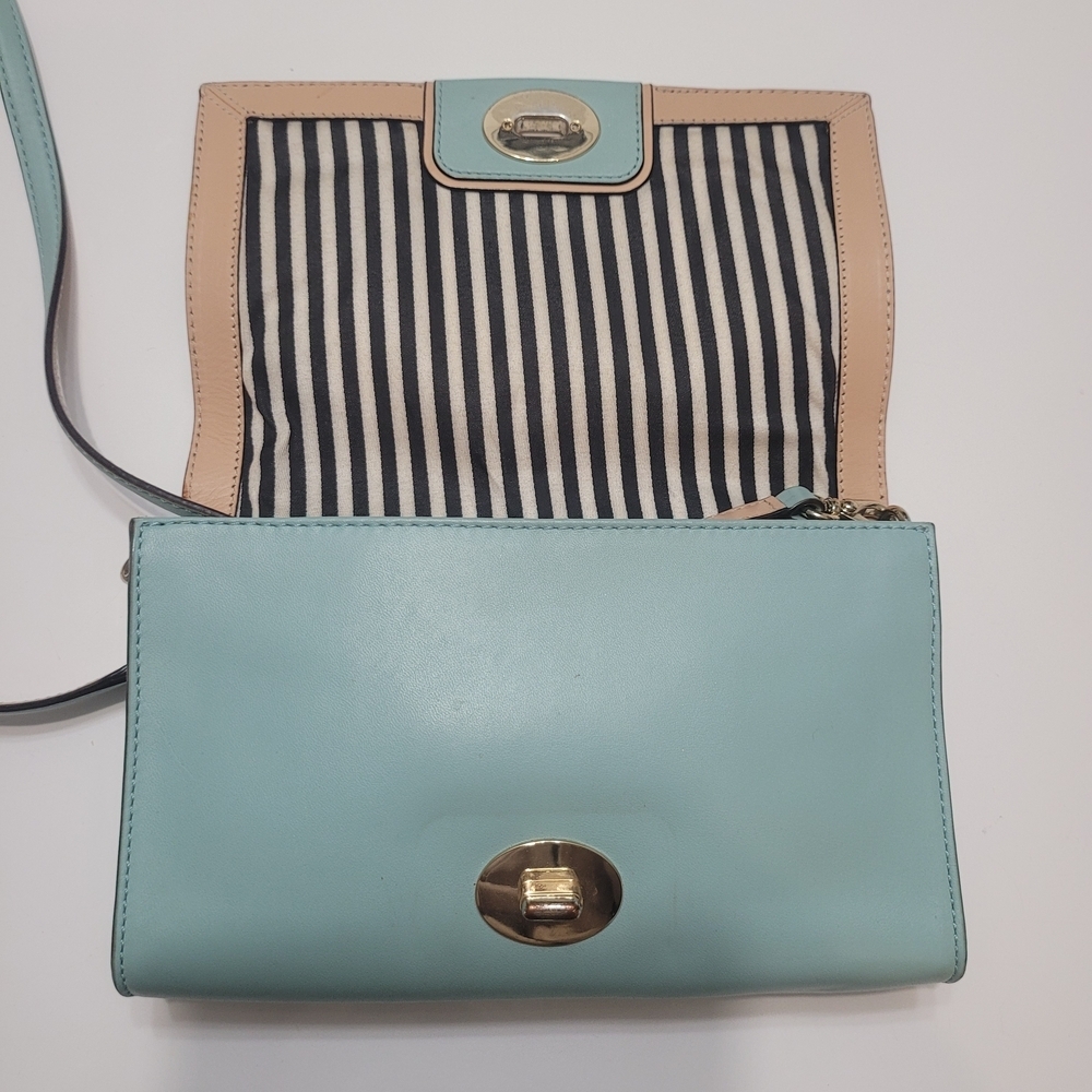 Kate Spade Juliana Leather Crossbody Purse Turquoise - Picture 7 of 16